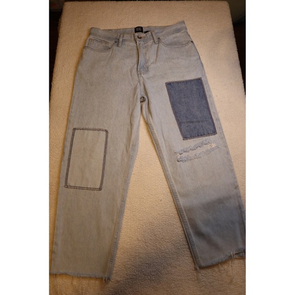BDG Urban Outfitters Other - BDG Urban Outfitters Mens Bow Fit Patchwork Distressed Light Wash Jeans 30x30